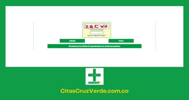 Como agendar Citas Cruz Verde - Código Captcha