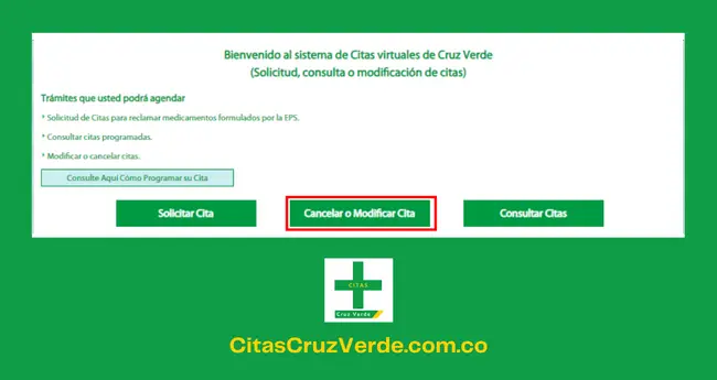 Modificar Citas Cruz Verde